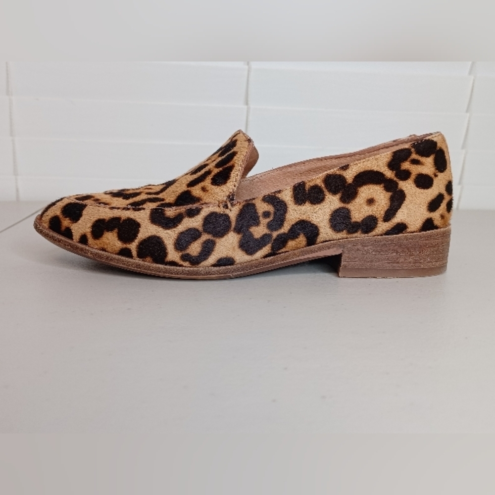 Madewell The Frances Leopard Print Calf Hair Sz 6 1/2” Loafers - Picture 5 of 14